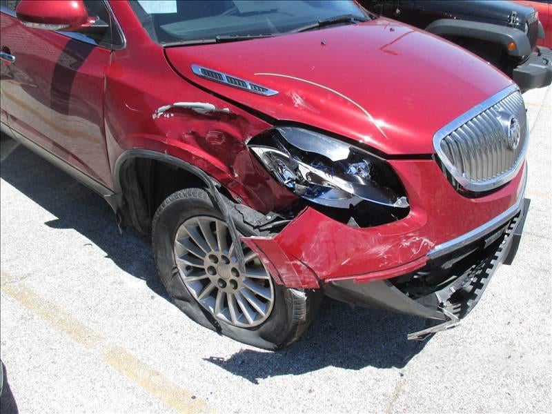Buick SUV Front Headlight Collision Damage Before Repair