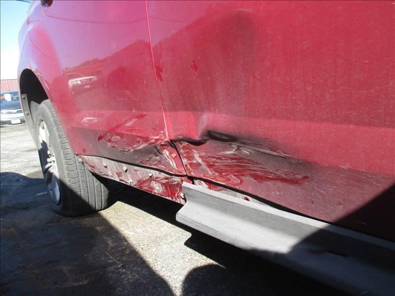 Chevy Front Passenger Side Lower Body Damage Before Repair